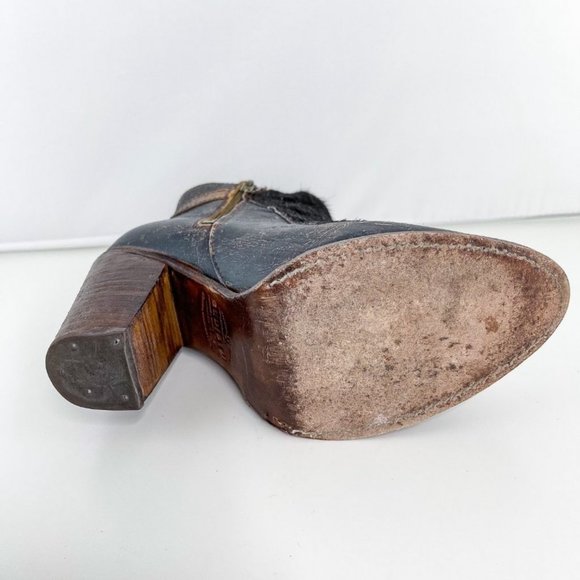 ❤️SOLD❤️Bed Stu Isla Black Lux With Hide Ankle Fur - Picture 13 of 14